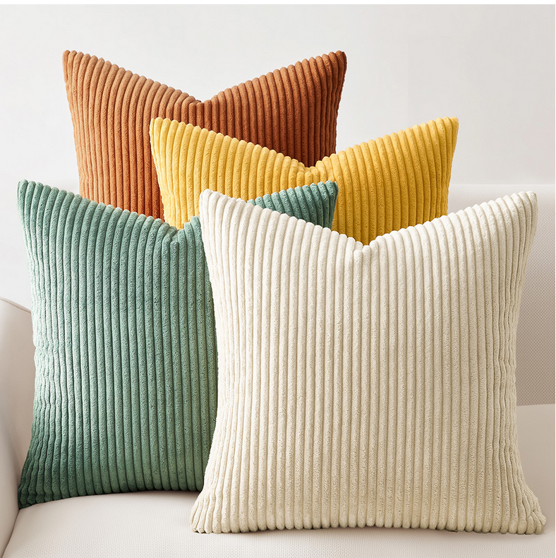 4 Piece Ardian Corduroy Velvet Cushion Cover Set — view 1
